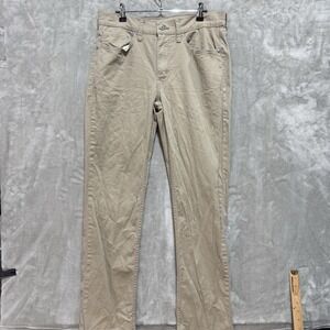 Levi's 514 Straight Jeans Mens 32x32 Khaki Denim Light Wash Casual Streetwear